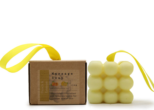 Savon de massage - PÊCHE & CITRON - 170 g