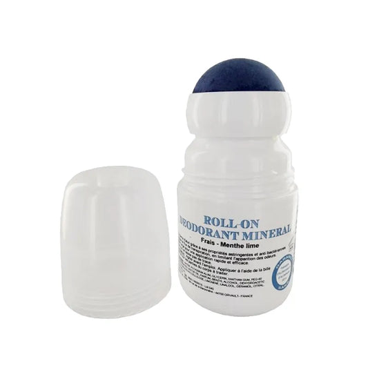 Roll-on à la pierre d'Alun - Parfum Menthe & Lime - 50 ml