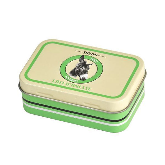 Boîte à savon métal - Décor lait d'ânesse