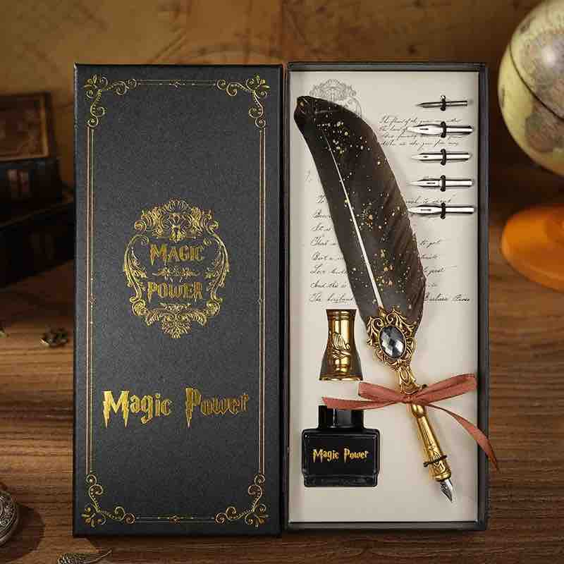 Coffret Stylo plume calligraphie vintage - Magic Power