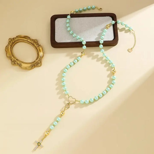 Collier chapelet - Vert