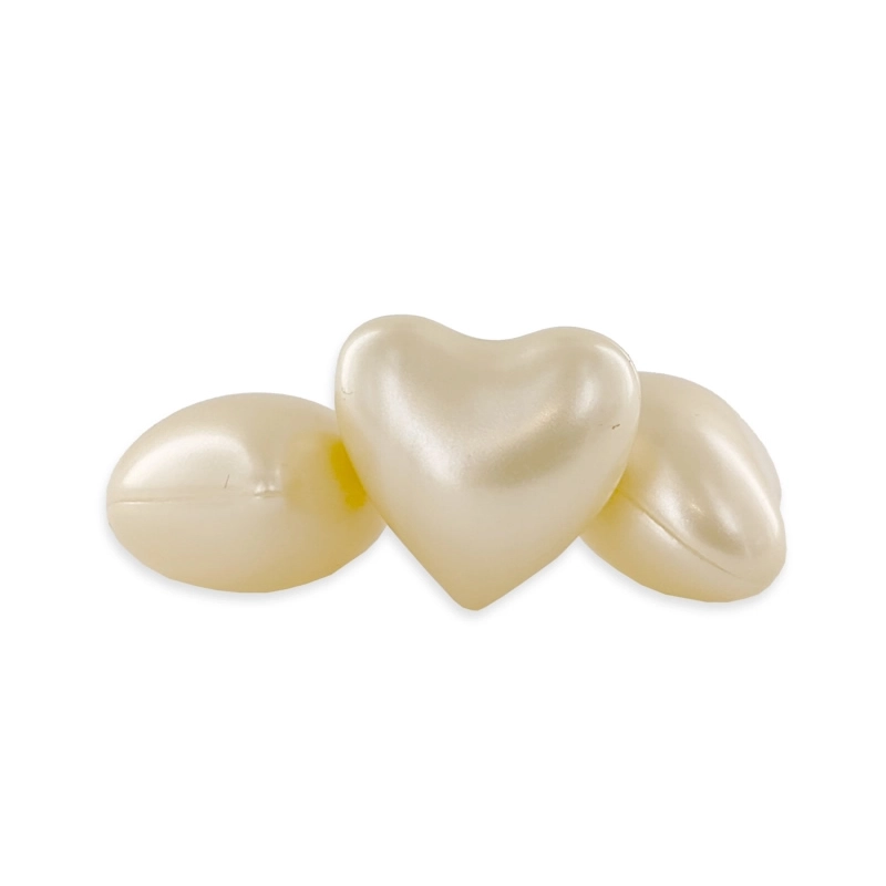 Perles de Bain nacrées cœur - Vanille