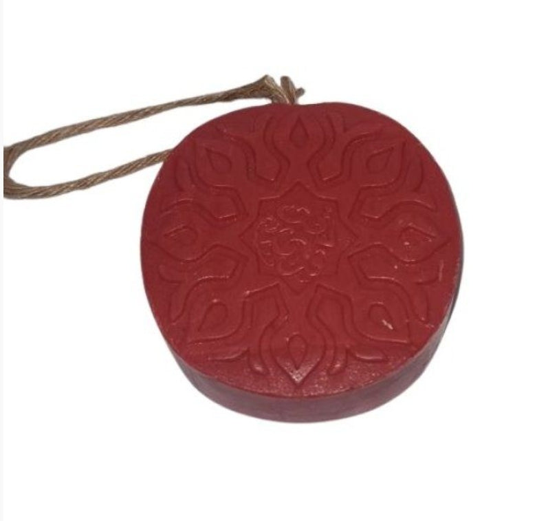 Savon d'Alep bio ROSE DE DAMAS ET ISTANBUL avec corde - 150 g