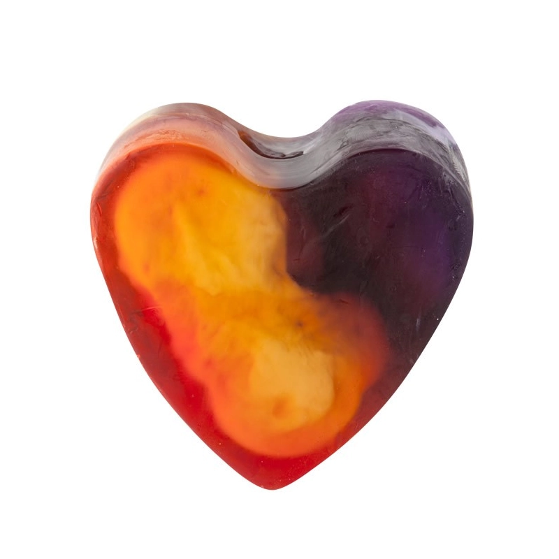 Savon glycérine cœur - Parfum "FRUIT DE LA PASSION"