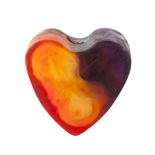 Savon glycérine cœur - Parfum "FRUIT DE LA PASSION"